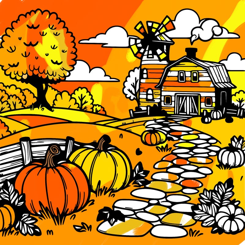 pumpkin fall scenery