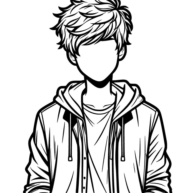 17 year old boy with messy hair moody jacket or hoodie on with plain t shirt underneath