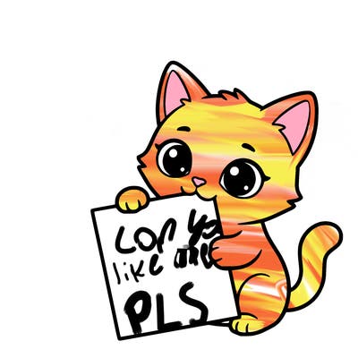 a small cat with a blank sheet of paper in its hand. the cat is sooooooo cute!