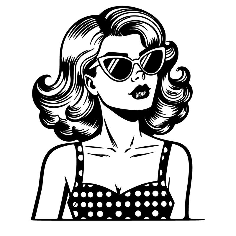 retro pop art girl