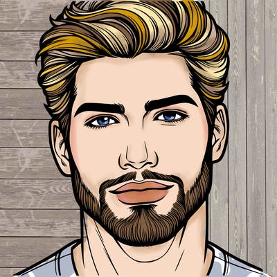 detailed handsome face