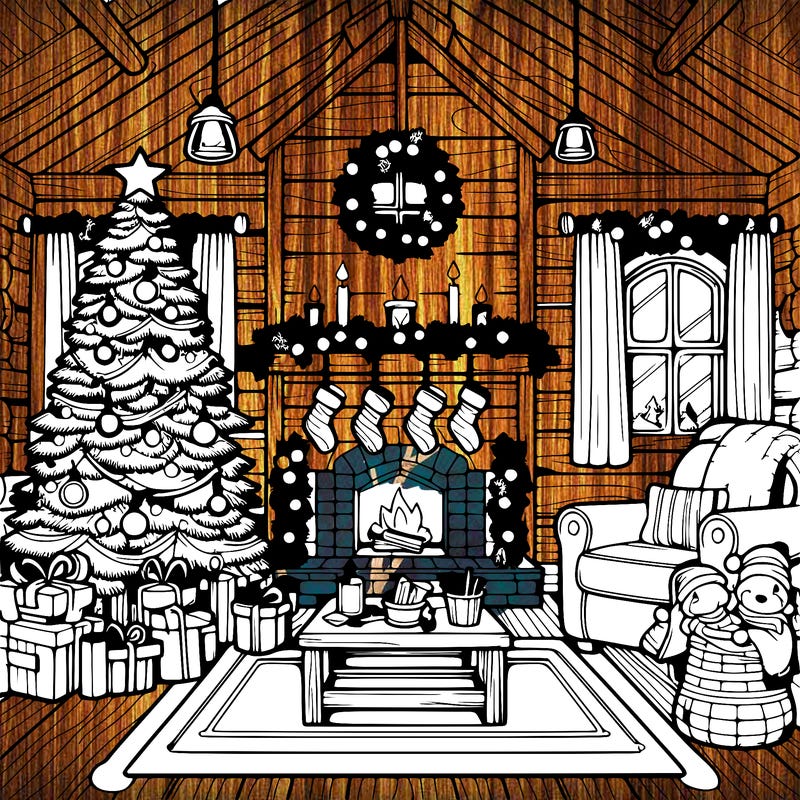 christmas house interior