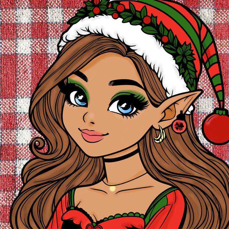 christmas girl elf realistic