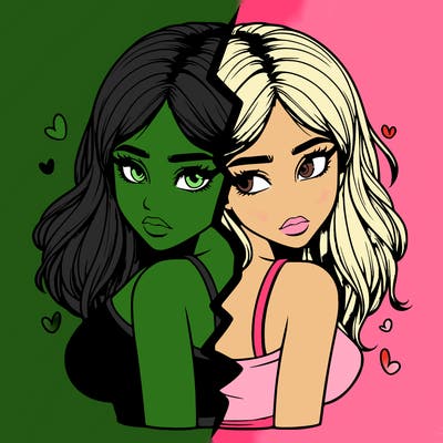 realistic girl split