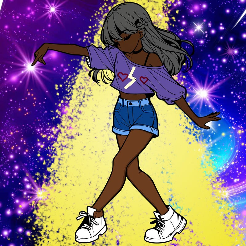 realistic girl danceing