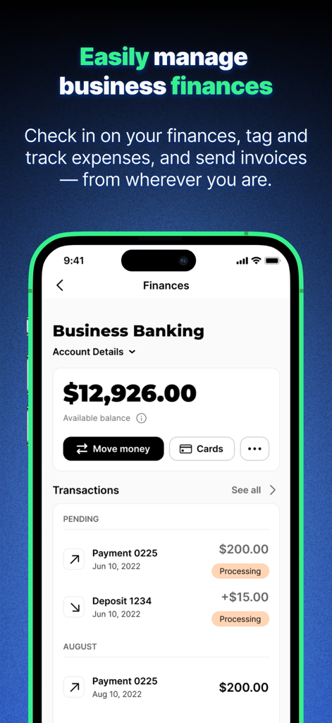 ZenBusiness: LLC & Compliance - ZenBusiness app screenshot showing the business banking dashboard with account balance and transaction history