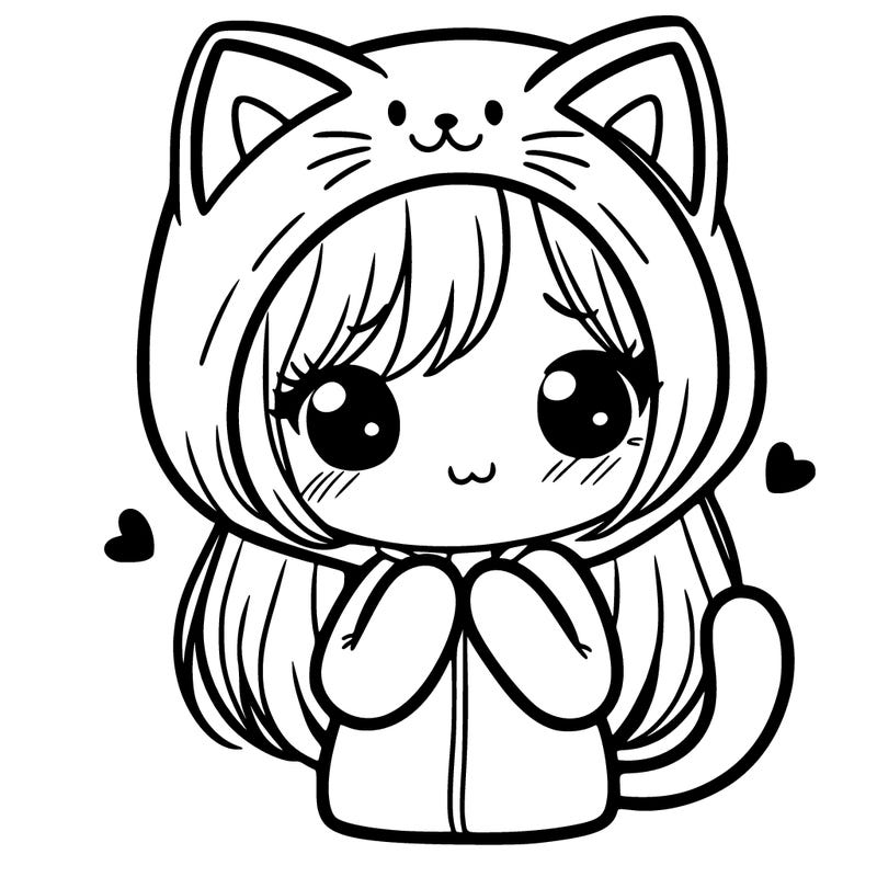 shy girl in a cat suit