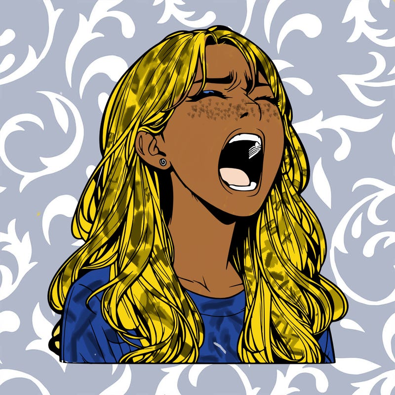 screaming realistic, girl