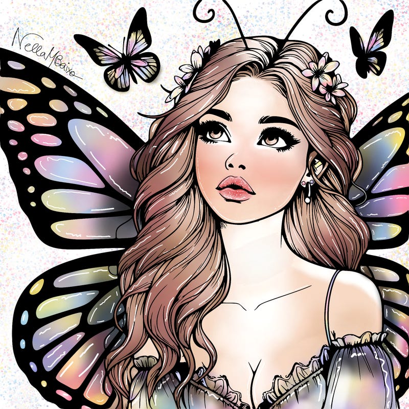 butterfly fairy realistic girl