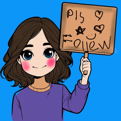 realistic girl holding up a sign