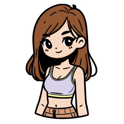 girl with crop top