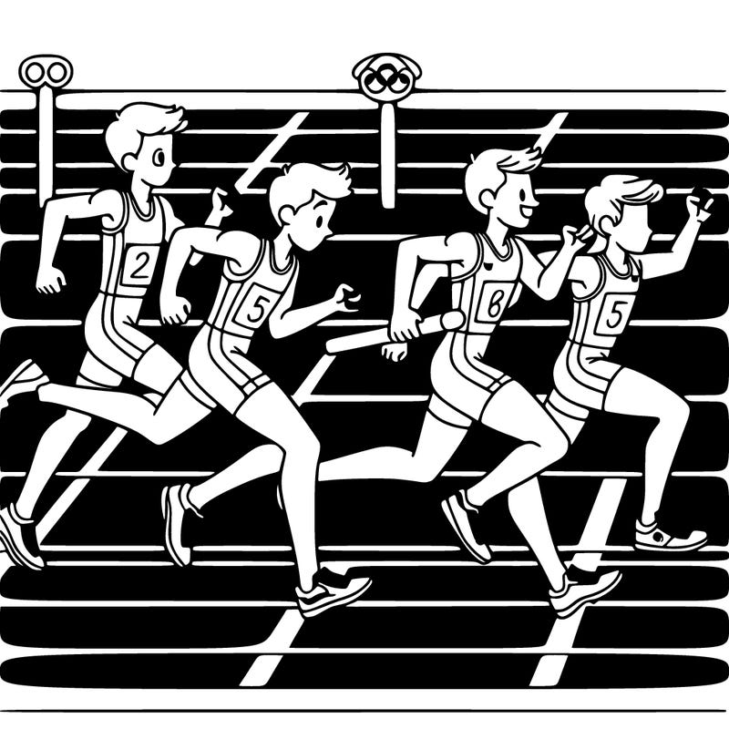 olympic runners running on a track