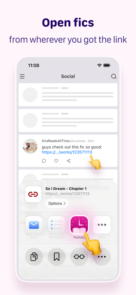 Fictivity: AO3 Unofficial - Opening fanfiction links from social media in the Fictivity app
