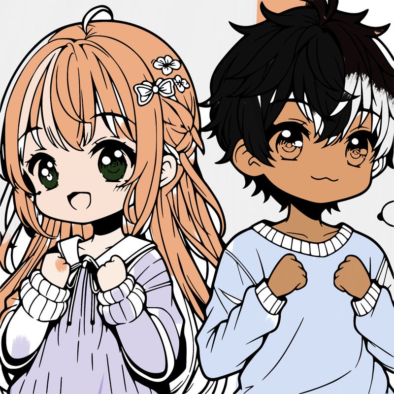 cute anime siblings