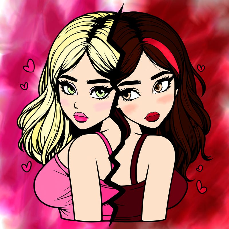 realistic girl split