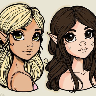 two realistic fae girls