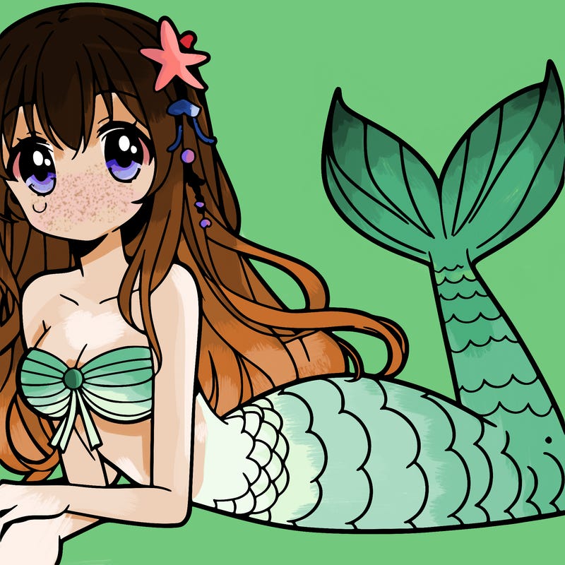anime mermaid