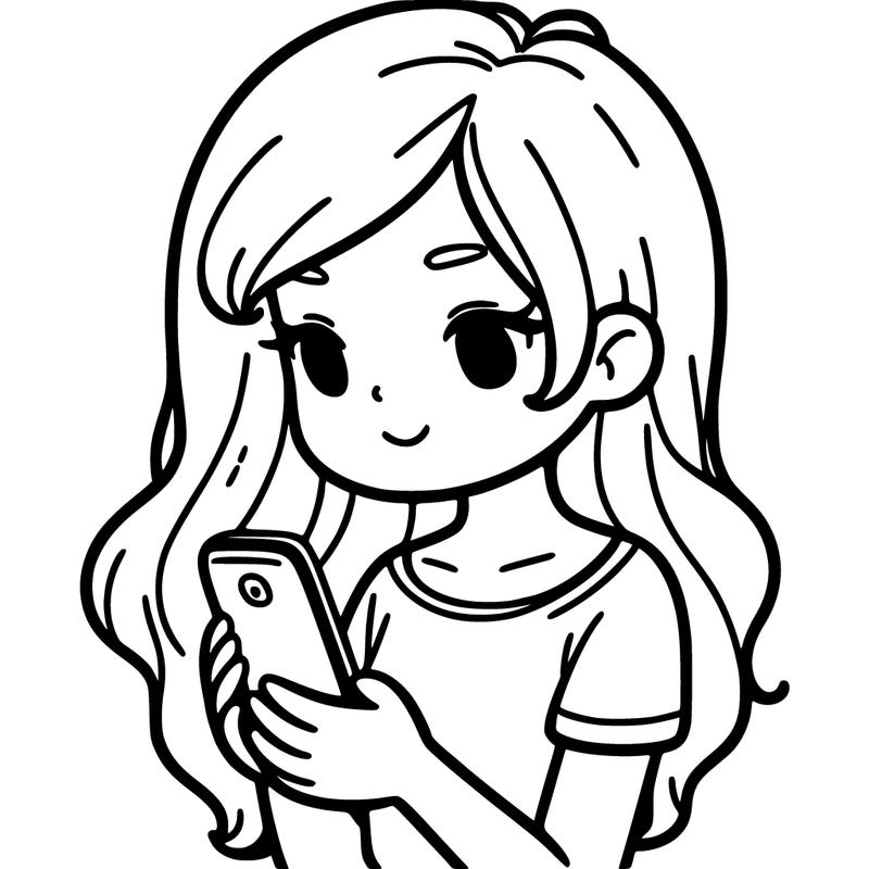 a girl holding a phone texting