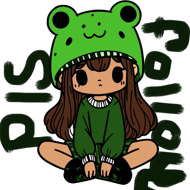 a girl wearing a frog hat and some frog socks