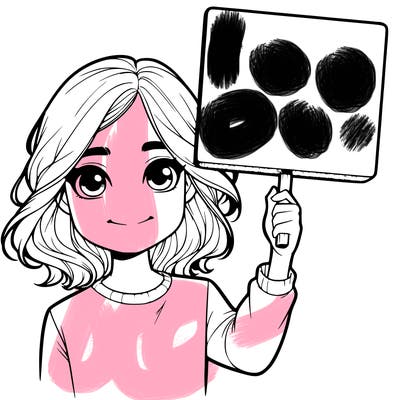 realistic girl holding up a sign