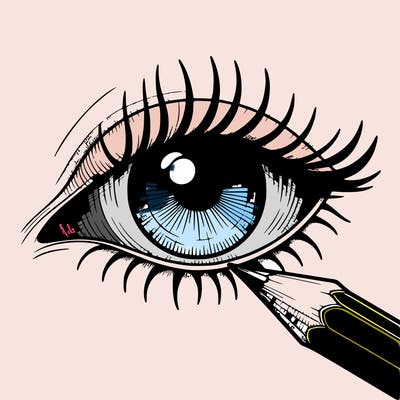 eye drawing pencil
