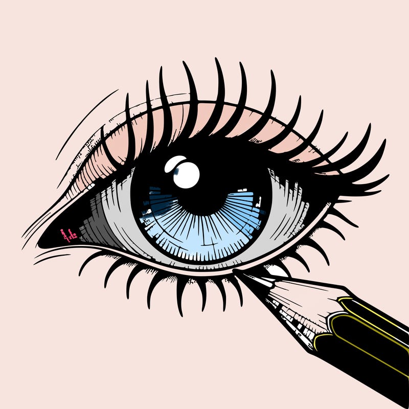 eye drawing pencil