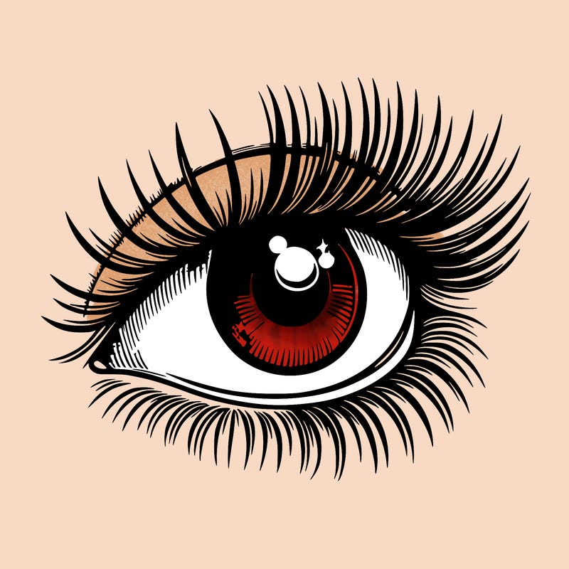 realistic eye long eylashes