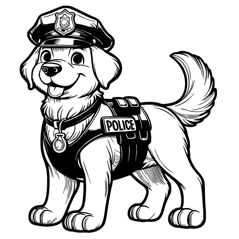 realistic police  dog