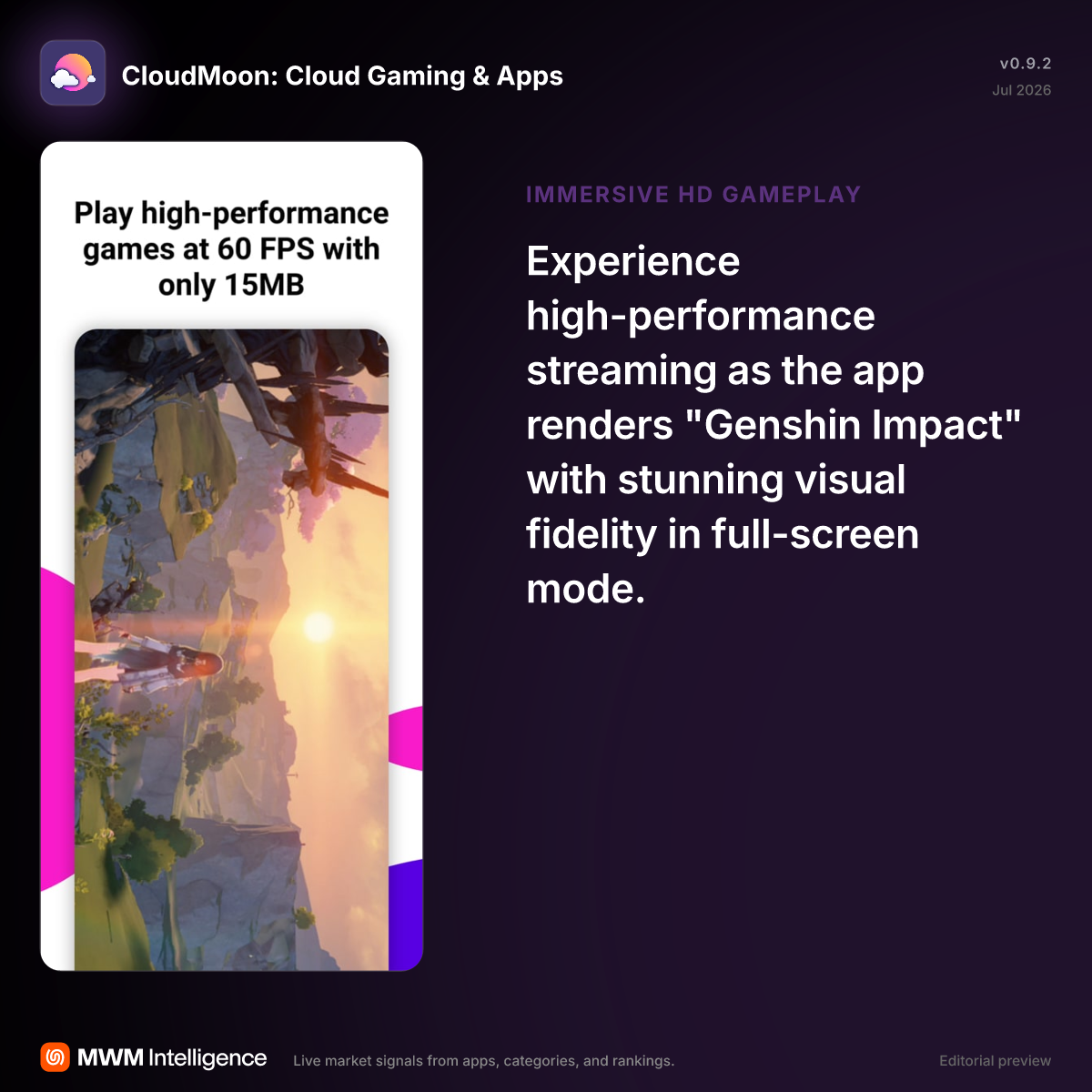 CloudMoon: Cloud Gaming & Apps - Entertainment App | MWM