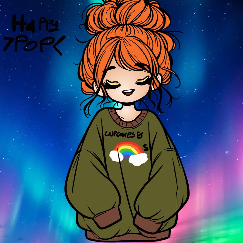 girl with baggy sweatshirt and messy bun