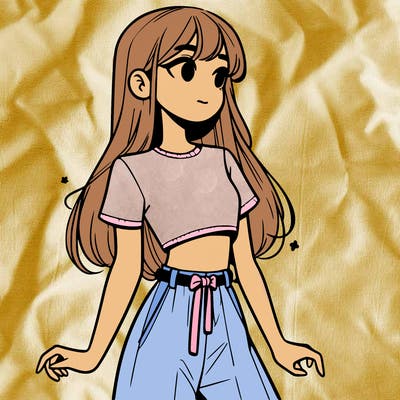 girl in a cute crop top