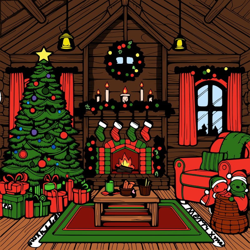 christmas house interior
