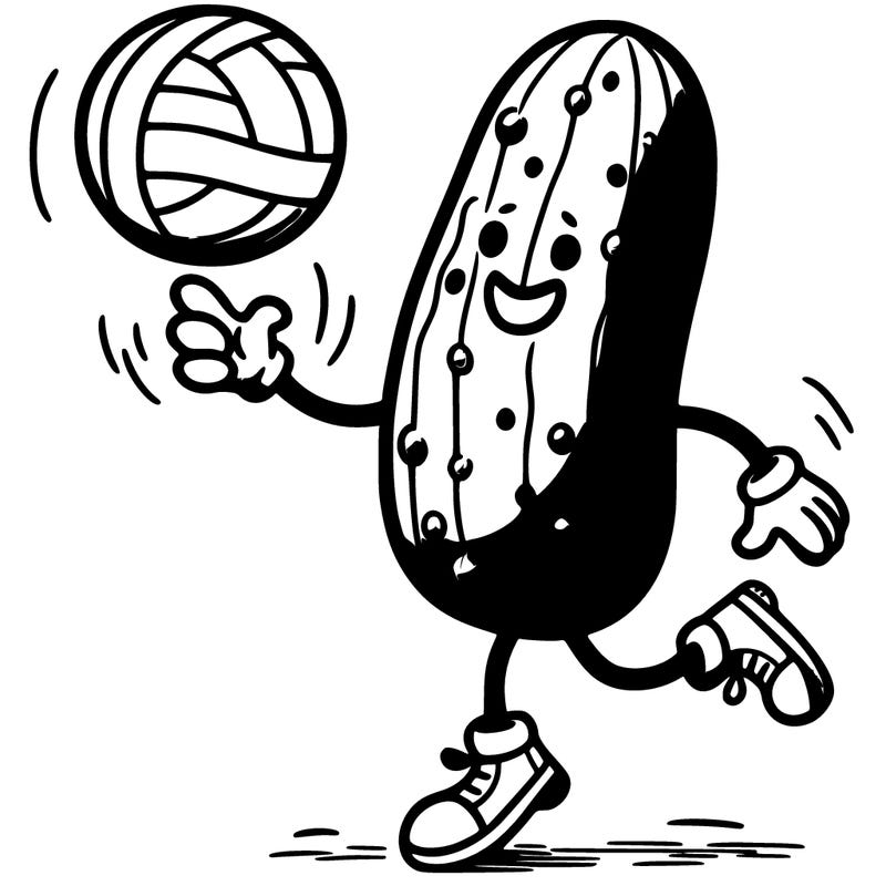 pickle playing volleyball