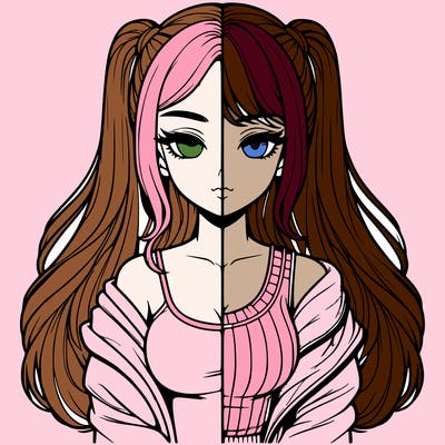 realistic girl split