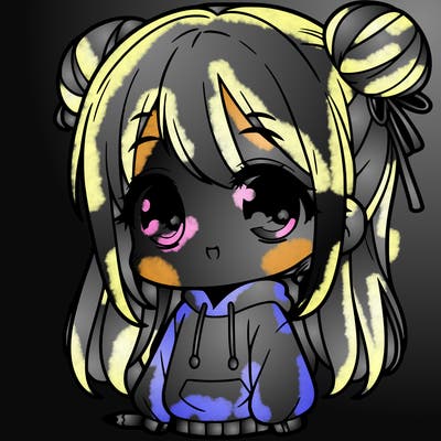 fille manga kawaii avec un sweat