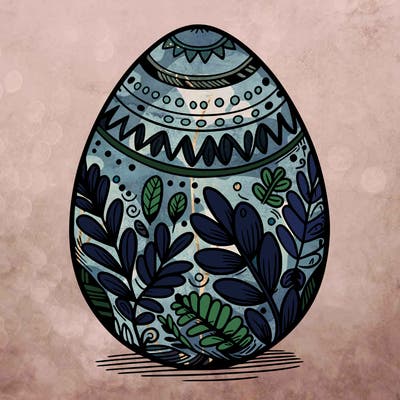 a detailed and realistic easter egg