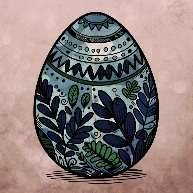 a detailed and realistic easter egg