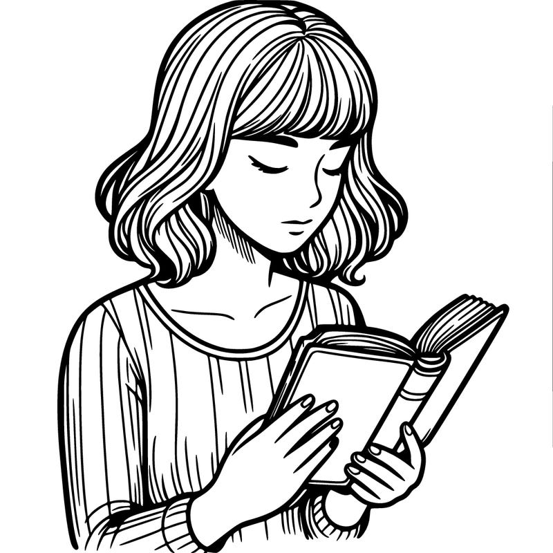 a woman reading a book