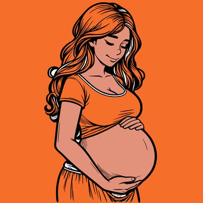 woman heavily pregnant realistic