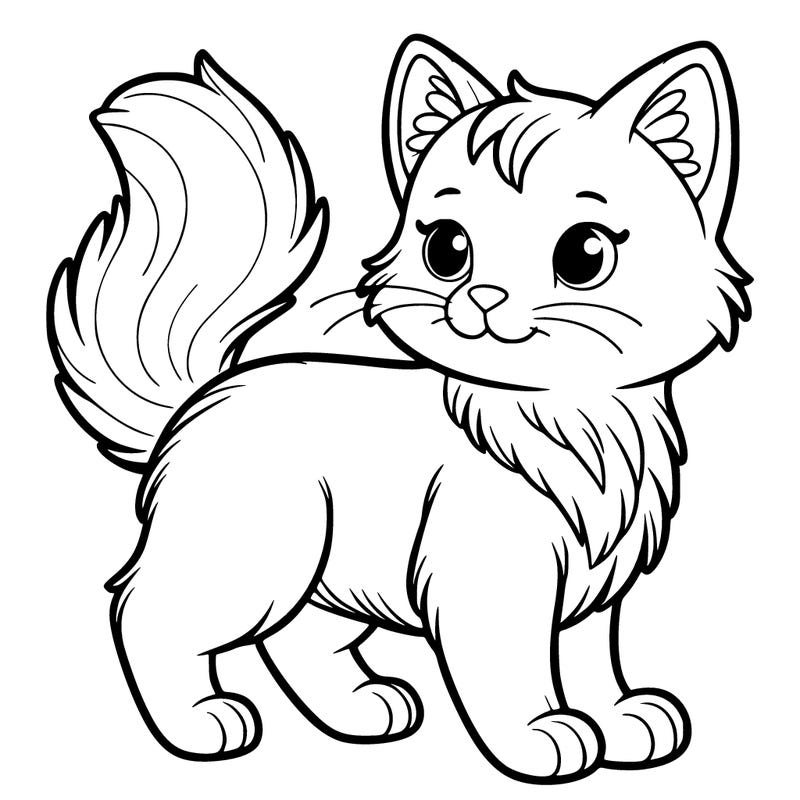 standing side of a cat