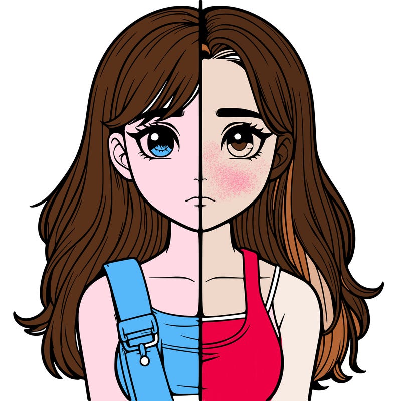 realistic girl split