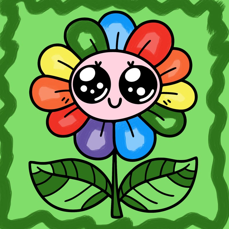 flower with eyes
