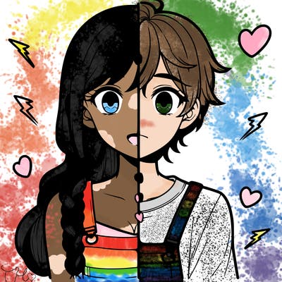 realistic girl boy split