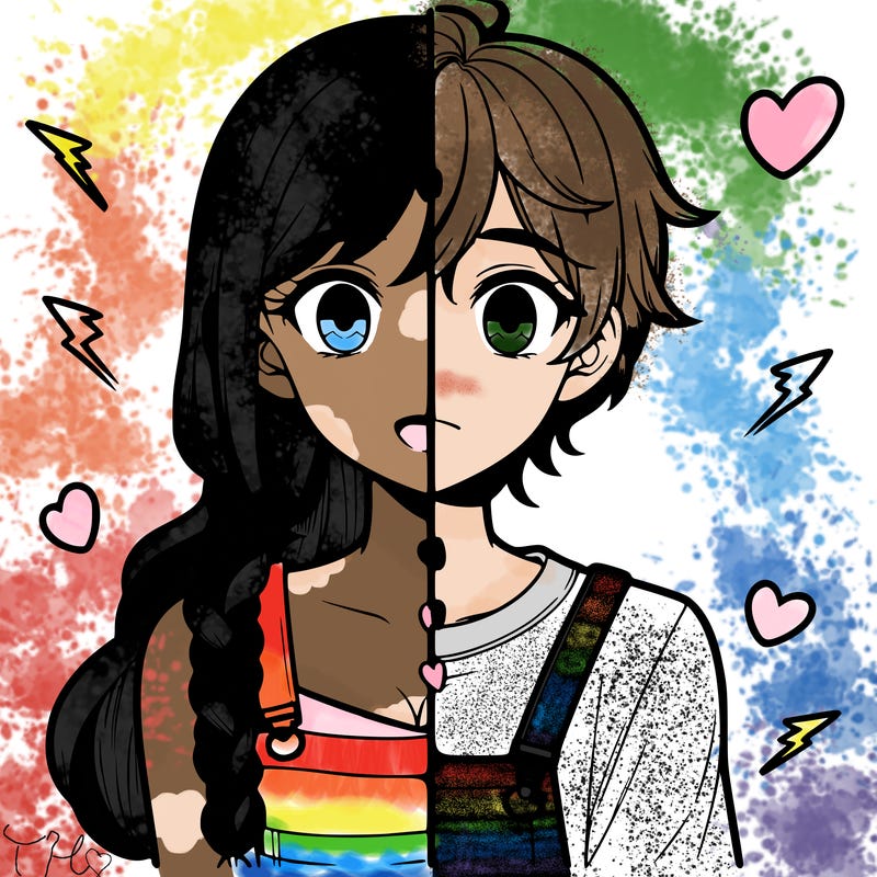 realistic girl boy split