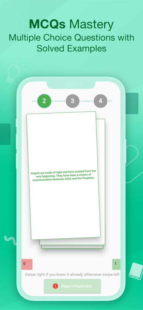 Interactive flashcards for CSS exam preparation on the Muqabla app