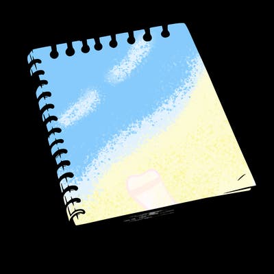 a blank sketch pad