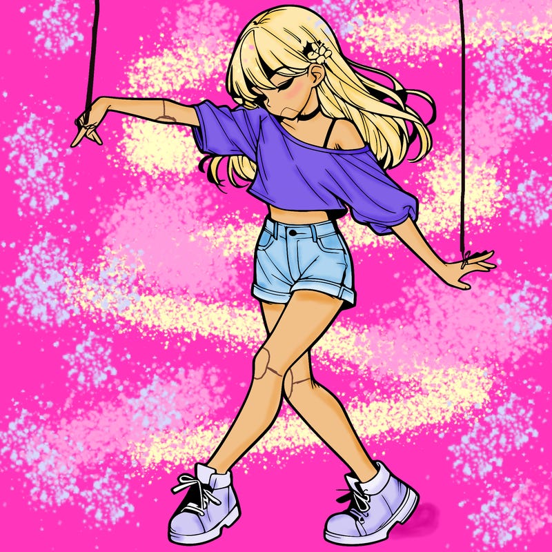 realistic girl danceing