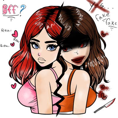 realistic girl split