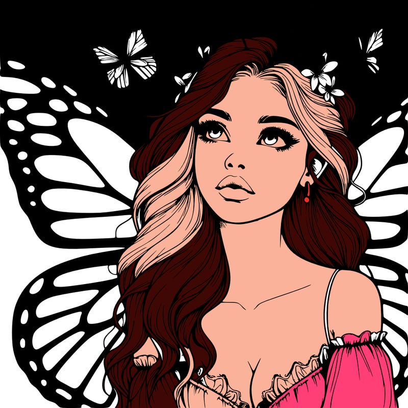 butterfly fairy realistic girl