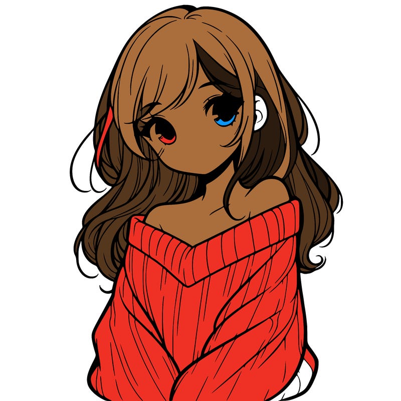 shy pretty girl wearing a sweater that is falling off one shoulder portrait